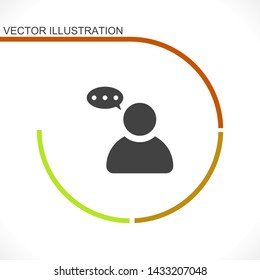 thoughts vector icon 10 eps , Lorem ipsum Flat design