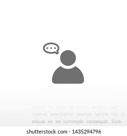 thoughts vector icon 10 eps , Lorem ipsum Flat design