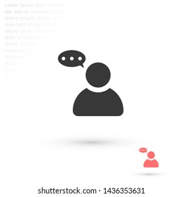 thoughts vector icon 10 eps , Lorem ipsum Flat design