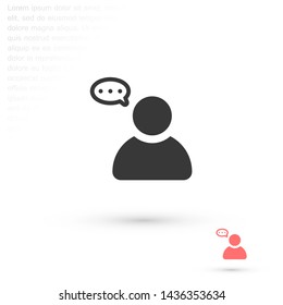 thoughts vector icon 10 eps , Lorem ipsum Flat design