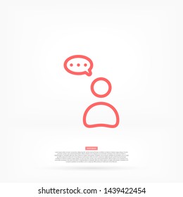 thoughts vector icon 10 eps , Lorem ipsum Flat design
