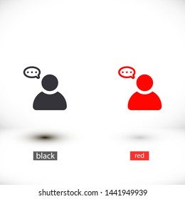 thoughts vector icon 10 eps , Lorem ipsum Flat design