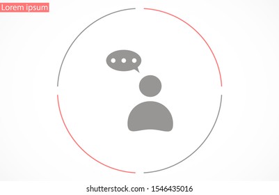 Thoughts vector icon. thoughts for ideas icon. thoughts for work icon. the idea of a human icon. 10 eps