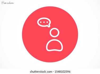 Thoughts vector icon. thoughts for ideas icon. thoughts for work icon. the idea of a human icon. 10 eps