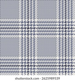 Thousand Bird Check Plaid pattern in blue tone colour in vector format. Seamless repeat with editable colours. Great or bedding, shirts, dresses, tablecloth.