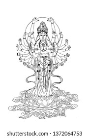 Thousand hands Guanyin vector