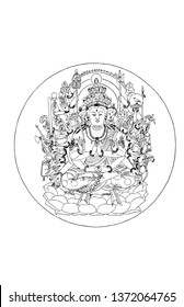 Thousand hands Guanyin vector