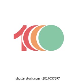 thousand logo number with good color combination