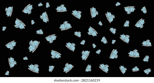 Thousands of light blue butterflies scattered on a dark background, ideal for natural beauty, wildlife, and freedom themed projects.