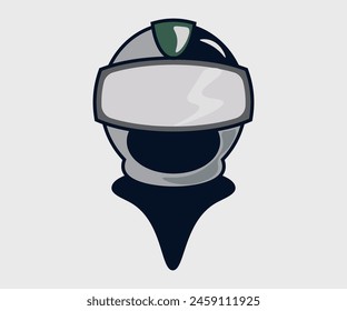 THR ROBOT HELMET SIMPLE good for design or icon mascot, and any element other design.