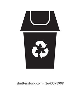 thrash can design template icon or logo illustration on white background. Perfect use for website, pattern, design, etc.