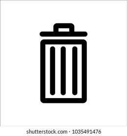 Thrash Can Icon recycle bin icon Vector Logo Template