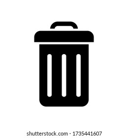 Thrash Can Icon Vector Logo Template Illustration On Trendy Design