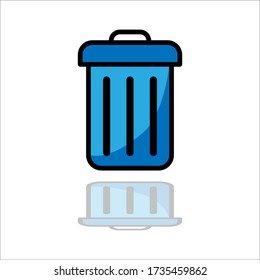 Thrash Can Icon Vector Logo Template Illustration On Trendy Design
