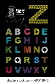 Thread alphabet set