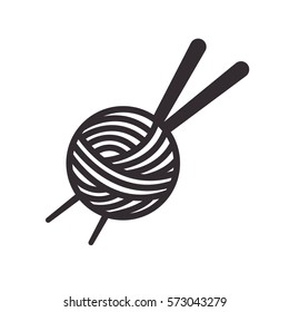 Thread ball and needle icon vector illustration design