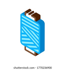 Thread Bobbin Icon Vector. Isometric Thread Bobbin sign. color isolated symbol illustration