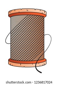 thread and bobbin illustration vector