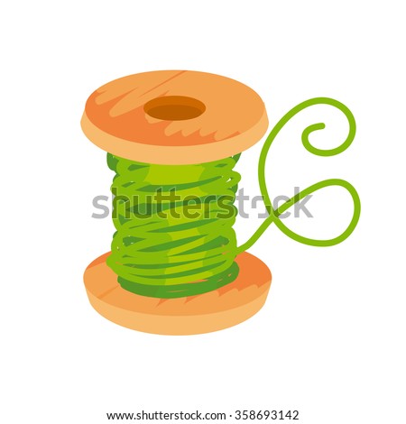 Thread Bobbin Vector Illustration Isolated Spool Stock Vector (Royalty ...