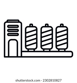 Thread bobine icon outline vector. Cotton factory. Fabric plant
