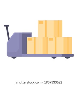 Thread box cart icon. Cartoon of Thread box cart vector icon for web design isolated on white background
