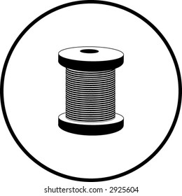 thread or cable spool vector symbol