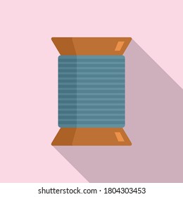 Thread coil icon. Flat illustration of thread coil vector icon for web design