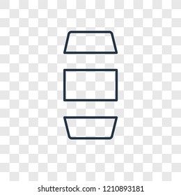 Thread concept vector linear icon isolated on transparent background, Thread concept transparency concept in outline style