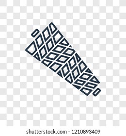 Thread concept vector linear icon isolated on transparent background, Thread concept transparency concept in outline style