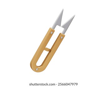 thread cutter icon illustration 3d. sewing thread cutter vector illustration 3d render