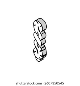 thread fiber silk isometric icon vector. thread fiber silk sign. isolated symbol illustration