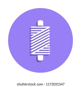 Thread icon in badge style. One of Handmade collection icon can be used for UI, UX on white background