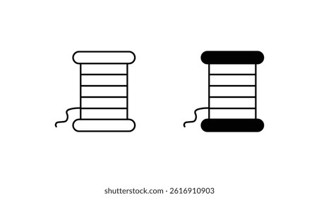 Thread icon design with white background stock illustration