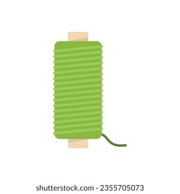 Thread icon flat vector. Broken cloth. Taillor clothing isolated