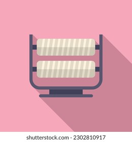 Thread icon flat vector. Yarn silk. Roll equipment