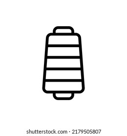 Thread Icon. Line Art Style Design Isolated On White Background