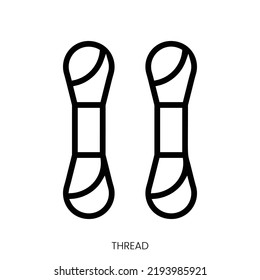 thread icon. Line Art Style Design Isolated On White Background