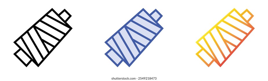 thread icon. Linear, Blue Fill and Gradient Style Design Isolated On White Background