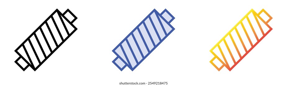 thread icon. Linear, Blue Fill and Gradient Style Design Isolated On White Background