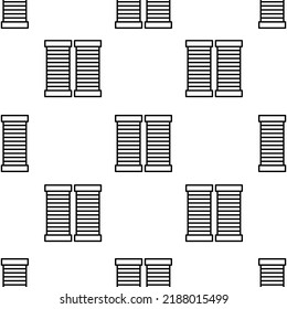 thread icon pattern. Seamless thread pattern on white background.