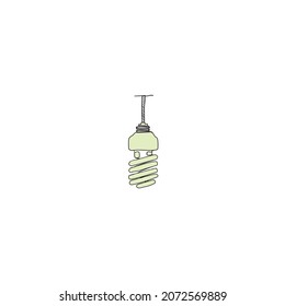 thread lamp illustration icon vector continuous line