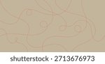 Thread line seamless pattern. Curvy intersections of ropes in organic smooth print. Abstract squiggly modern background with continuous lines. EPS 10.