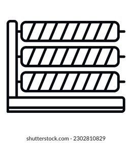 Thread manufacturing icon outline vector. Factory cotton. Textile cloth