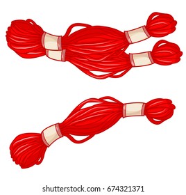 Thread of a mulina, yarn vector