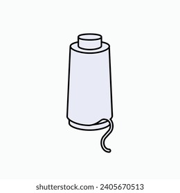 Thread and Needle Icon. Sewing, Taylor Equipment Symbol.