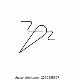 thread the needle icon sign vector