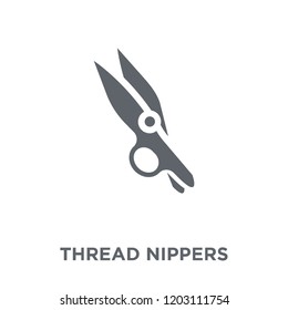 Thread nippers icon. Thread nippers design concept from Sew collection. Simple element vector illustration on white background.