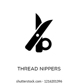 Thread nippers icon. Thread nippers symbol design from Sew collection. Simple element vector illustration on white background.