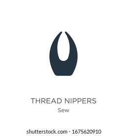 Thread nippers icon vector. Trendy flat thread nippers icon from sew collection isolated on white background. Vector illustration can be used for web and mobile graphic design, logo, eps10
