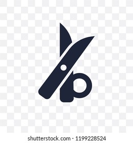 Thread nippers transparent icon. Thread nippers symbol design from Sew collection. Simple element vector illustration on transparent background.